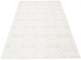 Koberec Angola F913A Boho trojuholníky / kosoštvorce, krémový