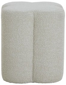 Krémový taburet z textílie buklé Nalani – Light &amp; Living