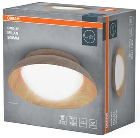 Osram - Stropné svietidlo ORBIS MILAN 2xE27/10W/230V pr. 30,5 cm drevený dekor