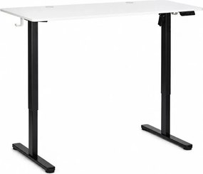Elektrický písací stôl 120x60 cm, výškovo nastaviteľná 72-118 cm biela doska