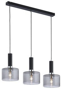 Jupiter 1860 - VA3 - Luster na lanku VANES 3xE27/60W/230V strieborná/čierna