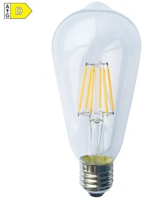 Diolamp LED Filament žiarovka číra ST64 6W/230V/E27/2700K/820Lm/360°