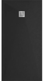 Mexen Stone+, obdĺžniková vanička z minerálneho kompozitu 160 x 100 cm, čierna matná, 44701016