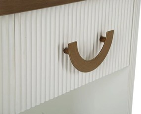 Nočný stolík Tolosa 48 cm biely/jaseň
