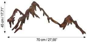 Nástěnná kovová dekorace Rusty Mountain vícebarevná