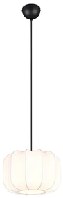 Japandi závesná lampa čierna s bielou 25 cm - Madleine