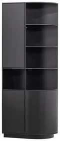 Čierna modulárna knižnica z borovicového dreva 78x210 cm Finca – WOOOD