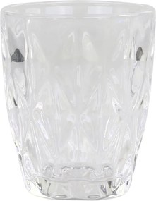 Pohárik zo silnejšieho skla s dekorom Diamond cut - Ø8*10 cm