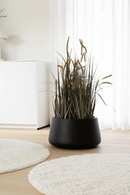 Kvetináč GORDO, sklolaminát, výška 29 cm, čierny