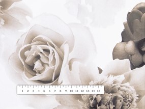 Biante Dekoračný obdĺžnikový obrus PM-016 Veľké hnedé kvety 60x100 cm