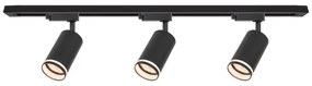 Bodové svietidlo v lištovom systéme PIPE 3xGU10/10W/230V čierne