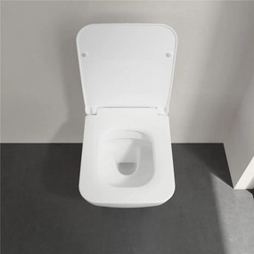 VILLEROY &amp; BOCH Venticello Combi-Pack, závesné WC s DirectFlush + WC sedátko s poklopom SlimSeat, s QuickRelease a Softclosing, biela alpská, s povrchom CeramicPlus, 4611RSR1