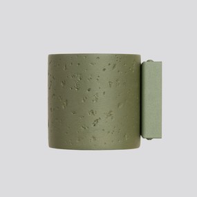 Nástenné svietidlo Orbis, 1x olivovo zelené betónové tienidlo