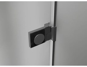 Mexen Lunar-B L výklopný sprchový kút ľavý 80 x 80 cm, číre sklo, grafitová, 832L-080-080-95-00-L