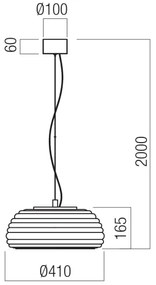Redo 01-4543 - LED Stmievateľný luster na lanku ONDULA LED/16W/230V čierna/dymová