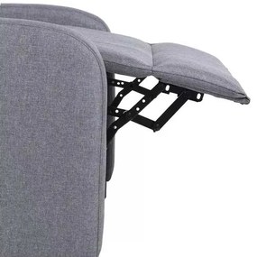 LuxuryForm DESIGN Televízne kreslo RUFO s polohovaním - šedé