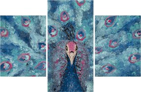 Obraz maľovaného páva (90x60 cm)