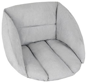 Sivé závesné kreslo KOLUMBIA s polstrovaním a sivým stojanom