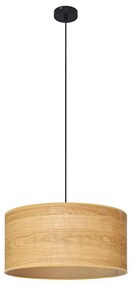 Helam Luster na lanku ALBA 1xE27/15W/230V pr. 40 cm hnedá/čierna W-KM 4020/1 BK + WOOD