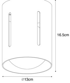 Dizajnové stropné svietidlo zlaté - Yana