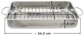 Elo 53434 Basic Nerezový pekáč s grilovacím roštom34 x 24 x 5,5 cm