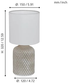 Eglo 97774 - Stolná lampa BELLARIVA 1xE14/40W/230V