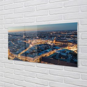 Sklenený obraz Krakov nočné panorama 100x50 cm