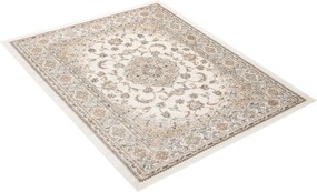 Biely obdĺžnikový koberec DUBAI CHU 6956A – nízky vlas Rozmer: 160x220 cm