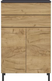 Tmavosivá kúpeľňová skrinka v dekore duba 60x97 cm Salinas - Germania