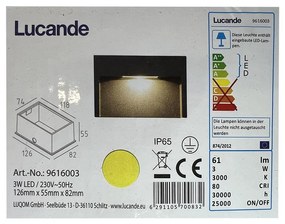 Lucande Lucande - LED Vonkajšie vstavané svietidlo MITJA LED/3W/230V IP65 LW0580