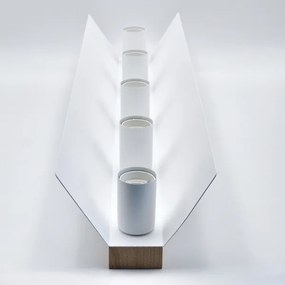 Stropné svietidlo ESME 5xE27/15W/230V biela/dub