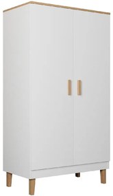 Skriňa 100 Denver Biela/Hikora