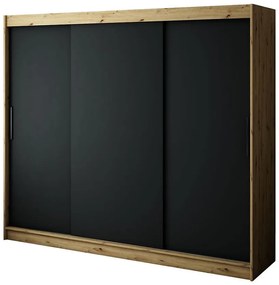 Skriňa Halifax T 250 Dub Artisan/čierna