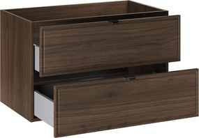 Kúpeľňová zostava Villa s doskou a skrinkami 80 cm orech