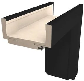 Obložková zárubňa DRE pre hrúbku steny 10-14 cm čierna CPL 70 cm pravá o2CPLC70P