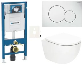 Závesný wc set SAT Fusion do ľahkých stien / predstenové vírové splachovanie SIKOGSTORFUS01