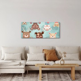 Obraz - Veselí medvedíci (120x50 cm)