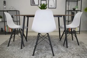 Set jedálenských stoličiek OSAKA biele (čierne nohy) 4ks
