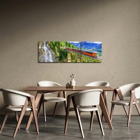 Obraz - Matterhorn, Zermatt, Valais, Švajčiarsko (s hodinami) (90x30 cm)