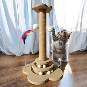 Mačacie škrabadlo s guličkami LUNTRIS, výška 43 cm