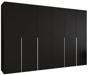 Skriňa Alicante I 300 čierna/strieborný