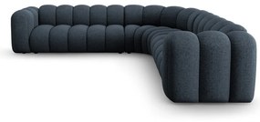 Modrá ženilková modulárna rohová pohovka Lupine – Micadoni