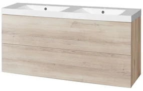 Mereo Mereo, Aira, kúpeľňová skrinka s umývadlom z liateho mramoru 121 cm, MER-CN723M