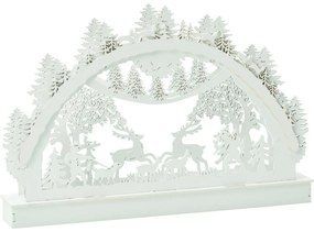 Vianočná LED dekorácia Zimný les, 29 x 4,5 x 19 cm, 6 LED, teplá biela