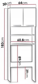 Kúpeľňová skriňa ADRIENNA - biela