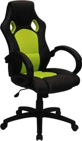Kancelárske kreslo Leon, čierne/zelené%