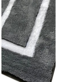 SADA 3x Kúpeľňová predložka 60/60/100 cm antracit