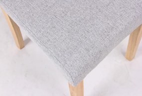 Jedálenská stolička s prešitím Kiki, svetlo šedá látka