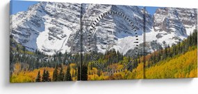 Obraz - Maroon Peak (s hodinami) (90x30 cm)