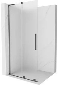 Mexen Velar L, posuvná sprchová zástena Walk-in 90 x 200 cm, 8mm sklo námraza, grafit brúsený, 871-090-003-33-66